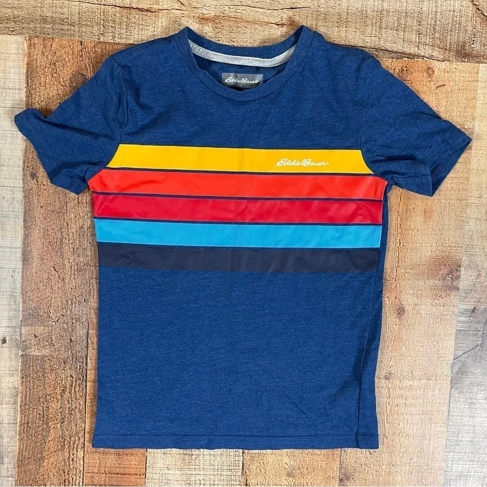 Eddie Bauer Athletic Works Rainbow Retro Outfit Size 7-8 Athletic Casual Sporty